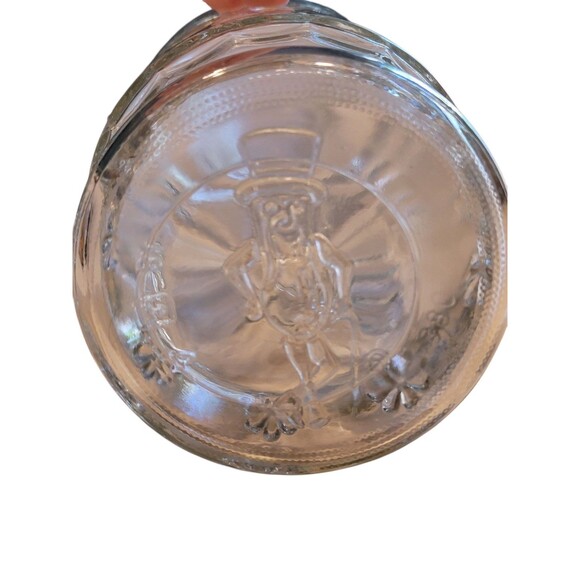 Vintage Planters Glass Jar Decanter w/Lid 1980 Mr Peanut Starburst Pattern 9.5" - Picture 3 of 6